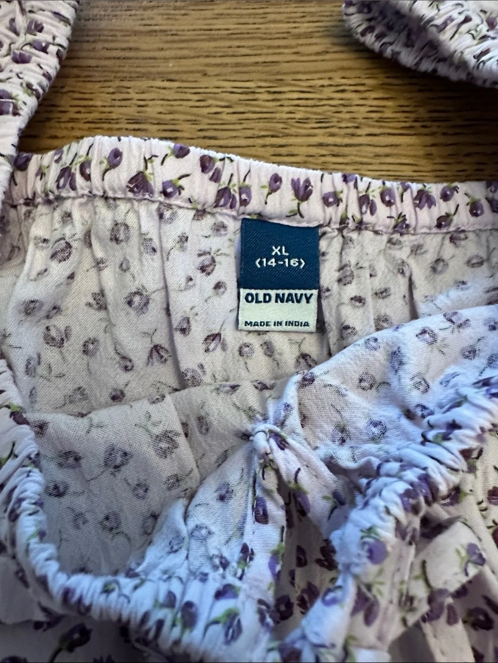 Old Navy Lavender Floral Puff-Sleeve One-Piece Romper